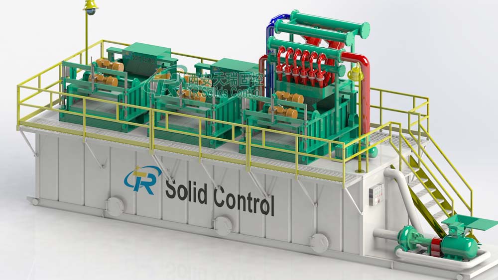 Drilling fluids treatment system, drilling waste management, mud solid control, mud cleaning equipment, HDD 