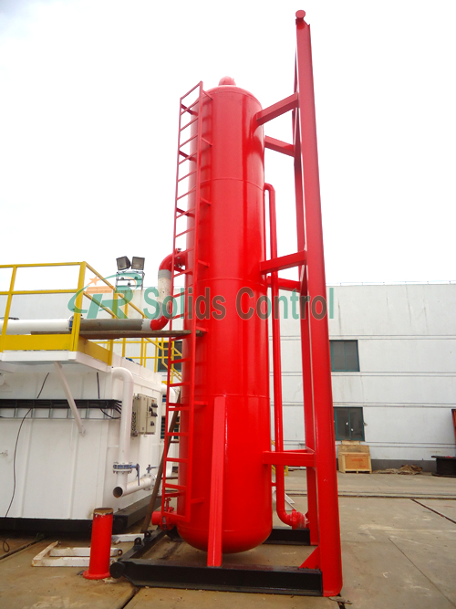 Oilfield mud gas separator, drilling liquid gas separator