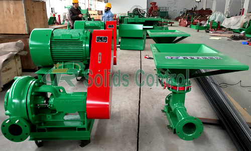 High performance shear pump, API mud mixing hopper